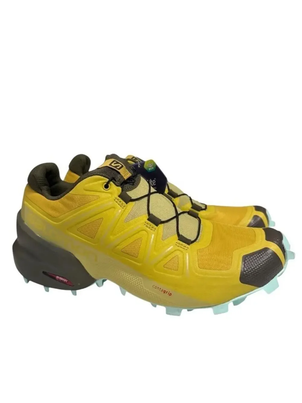 Salomon Speedcross 5 Trail Running Shoe Vibrant Yellow Women size 7.5